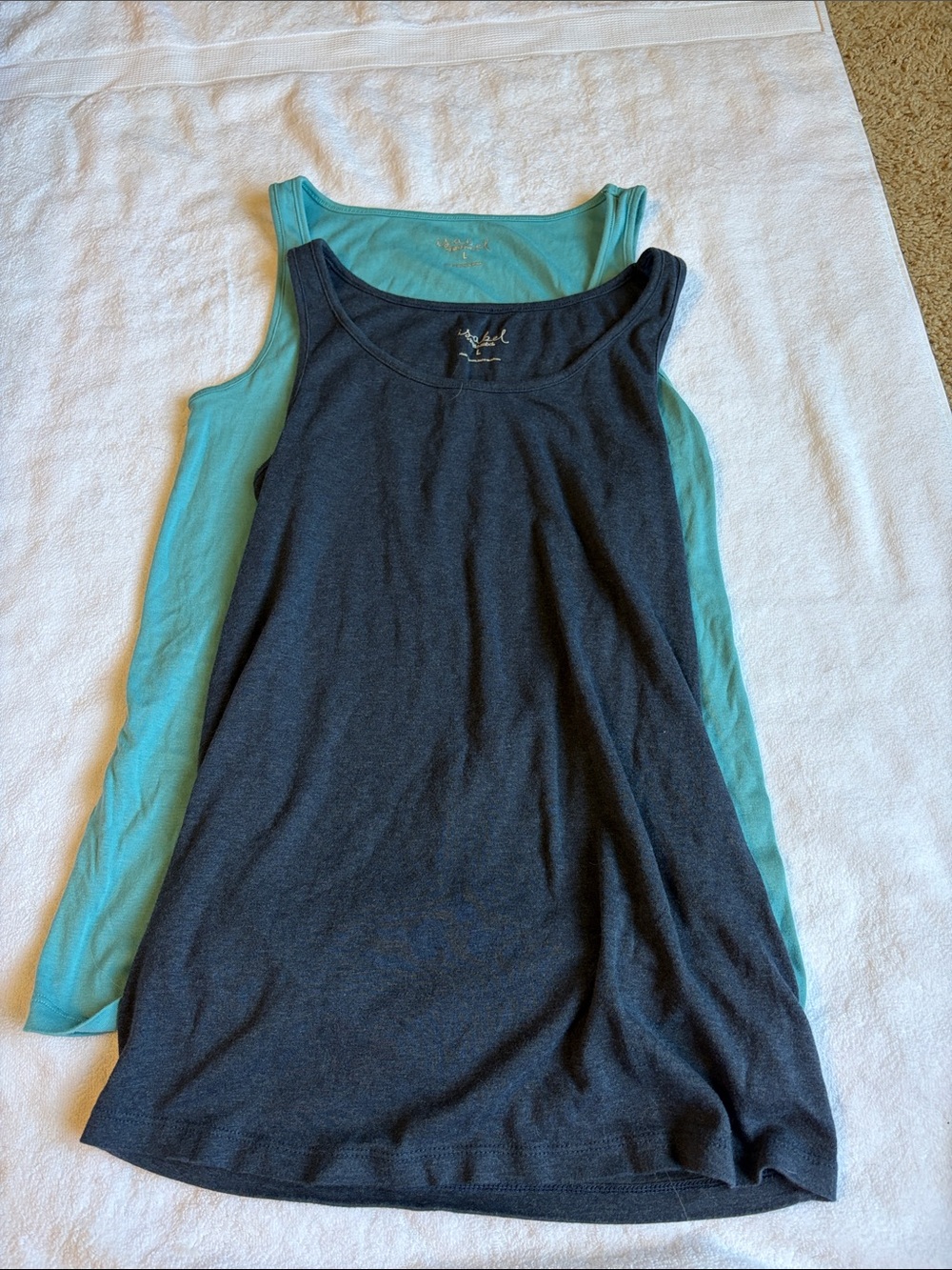 Isabel Maternity by Ingrid & Isabel Navy and Light Blue Layering Tanks